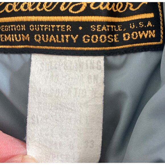 Vintage Eddie Bauer Goose Down Puffer Vest Womens Small Gray Utility Snap Zip - Picture 9 of 14